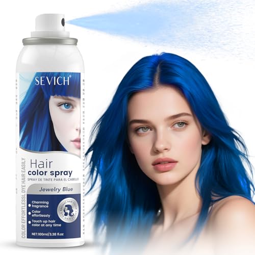Blue Hair Color Spray - Temporary, Quick-Dry, Non-Sticky 100mL