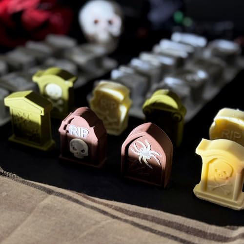 Halloween Tombstone Silicone Mold 3 Pack - Candy, Chocolate, Soap & Ice Cubes