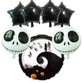 Nightmare Before Christmas Party Balloons Set with Jack Skellington & Sally - Inflatable Decorations for Halloween & Holiday Events