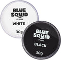 Blue Squid Water Based Face & Body Paint Set - Classic Black & White 30g - Kids & Adults Costume, Halloween, Cosplay