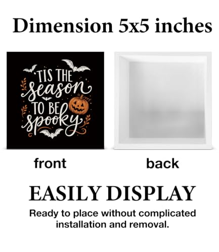 Halloween Decor Spooky Season Wooden Sign - Fall Halloween Decorations - Variation B017