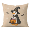 Halloween Witch Goose Throw Pillow Cover 18x18 - Magic Witch Goose Variation