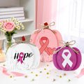 Breast Cancer Awareness Pink Pumpkin Table Centerpieces - Pack of 3