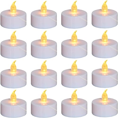 Nancia LED Flameless Tea Lights 200 Pack Warm Yellow Battery Operated