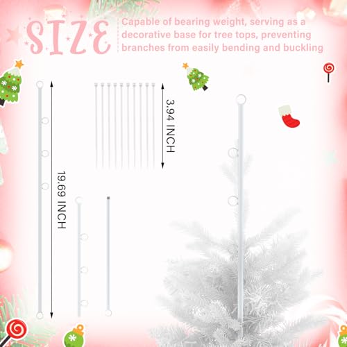 19.7in Christmas Tree Topper Holder Stabilizer Kit White for All Tree Bases