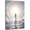 Jesus Wall Art Canvas - Walking on Water Biblical Religious Decor 12x16in - Variation: Canvas1