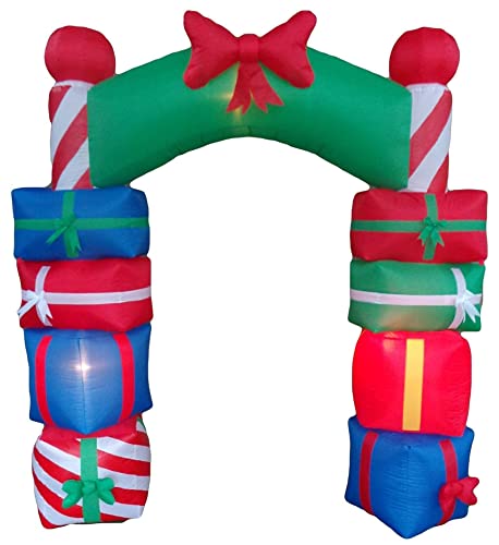 Inflatable Christmas Party Decorations Bundle - Gift Box Arch & Tree Set