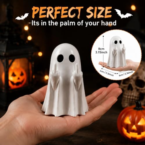 Halloween Ghost Figurine - Resin Spooky Home Decor for Fall & Holiday