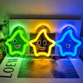 Colorful Stars Neon Sign Gaming LED Wall Decor - Kids Room & Party - Variation of Coloful Sanxing