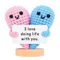 Love Doing Life With You Heart Decoration for Couples - Pink & Blue