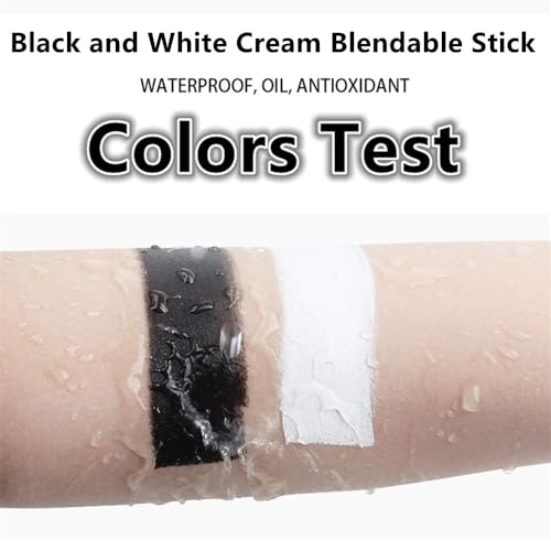 Halloween Face Paint Stick Set with Setting Powder & Sponges - Full Coverage, Non-Toxic