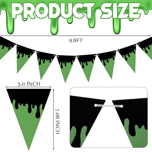Halloween Ghost Banner Set - Black Liquid Print Party Decorations, 5 Pcs