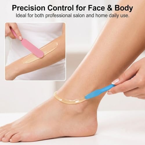 6PCS Non-Stick Wax Spatula Set - Silicone Applicators for Hair Removal & Body Use