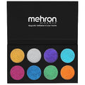 Mehron Makeup Paradise FX Metallic Face Paint Palette - Water-Activated, Neon Colors