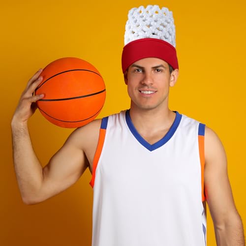 Halloween Basketball Hoop Headband Costume Accessory - Red Net