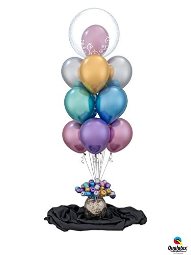 Chrome Green Metallic Latex Balloons - 11 Inch, 100 Count for Party Decor