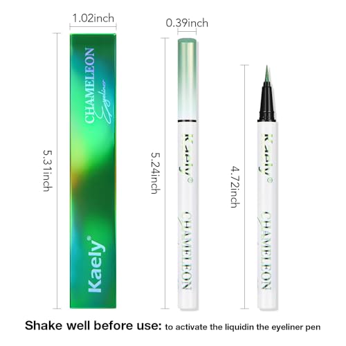 Green Liquid Eyeliner - Chameleon Duo Chrome Multichrome Waterproof Face Makeup - 1Pcs