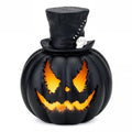 Black Light Up Halloween Fake Pumpkins - Jack-O’-Lantern Decor, 4.9 Inch