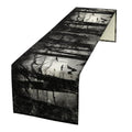 Gothic Forest Crow Table Runner 13x36 Inch - Mysterious Black Birds Decor