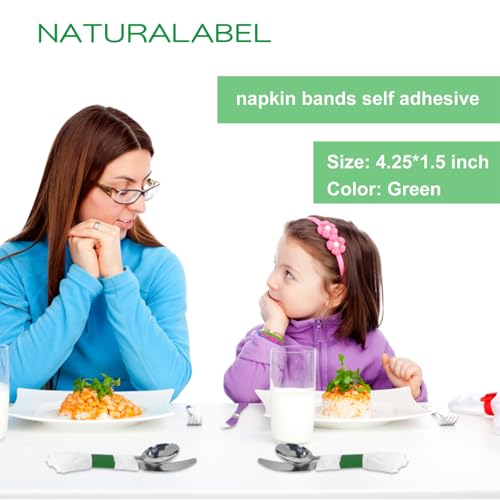 Self-Adhesive Napkin Bands Bulk Pack of 8,000 for Restaurants & Events