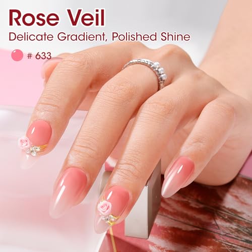 GELLEN Nude Pink Jelly Gel Nail Polish Set - Second Skin 6 Colors