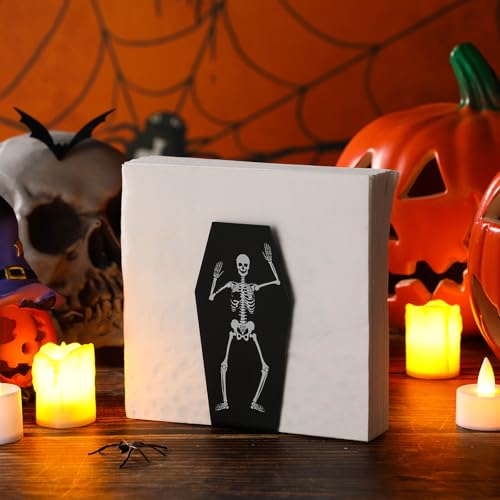 Halloween Metal Coffin Napkin Holder Gothic Table Decor - Coffin Variation