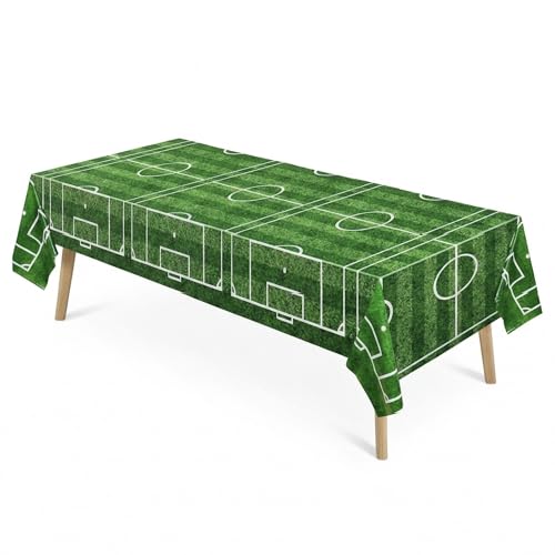 Soccer Tablecloths 3-Pack Waterproof Plastic Football Field Party Decorations