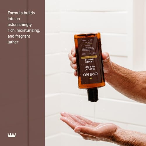 Cremo Body Wash Men, Notes of Black Plum, Warm Incense, and Madagascar Vanilla, Rich-Lathering Casked Vanilla, 16 Fl Oz