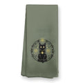 Mystical Black Cat Kitchen Towels - Boho Witchy Celestial Dish Tea Hand Towels - 19child