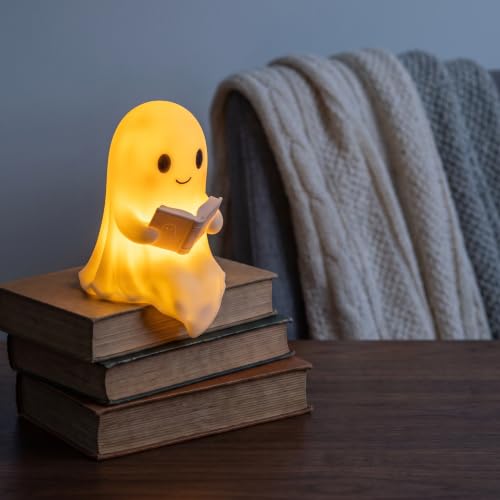 Halloween Ghost Figurine with Book - Light Up Indoor Holiday Decor