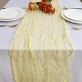 Yellow Cheesecloth Table Runner - 10Ft Rustic Boho Wedding & Holiday Decor