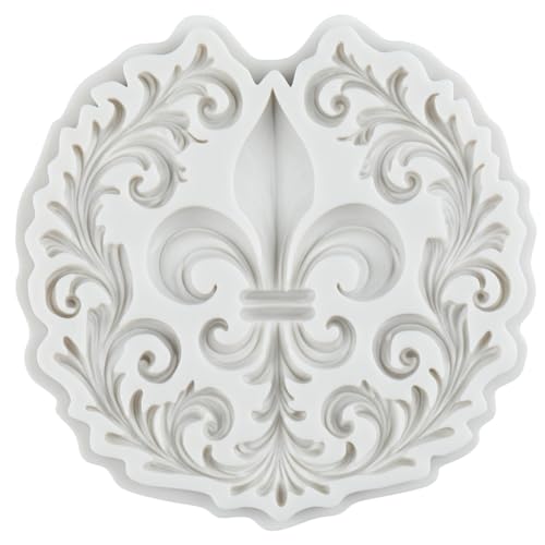 Baroque Silicone Mold Set of 4 - Curlicues, Scroll, Lace, Relief for Cake Decorating - Style M