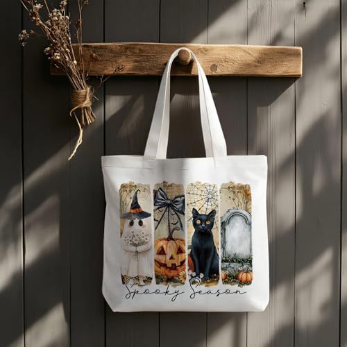 Halloween Tote Bag Dark Gothic Reusable Shopping Bag - Variation 01