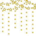 Gold Star Garland Decoration - 28Ft String with Hollow and Solid Stars for Party & Holiday