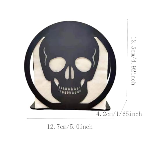 Skeleton Metal Napkin Holder - Small Black Dispenser for Modern Dining & Party