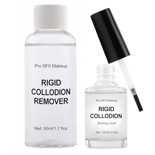 Rigid Collodion Scar Makeup Kit with Brush & Remover - Halloween & Cosplay Effect