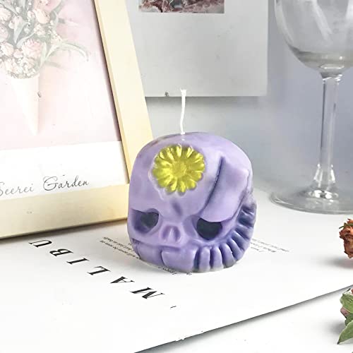 Skull Candle Mold for Candle Making Resin Casting Halloween DIY Craft - Adai Variation