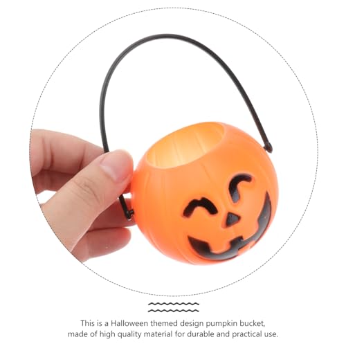 Mini Pumpkin Candy Buckets Bulk Pack - 36 Halloween Trick-or-Treat Pails with Variations Orangex3pcs / Mediumx3pcs