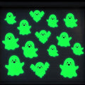 Glow in Dark Halloween Ghost Magnet Set - 15 Pcs Garage Door Decorations - Variation: Ghost