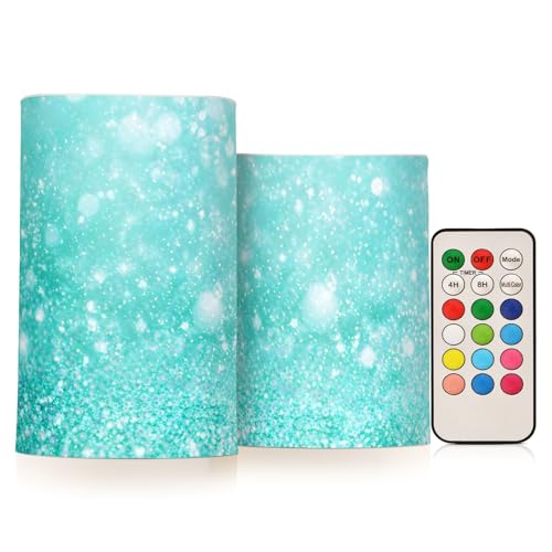 Color Changing Flameless Candles with Remote - Flickering LED Battery Operated Decor