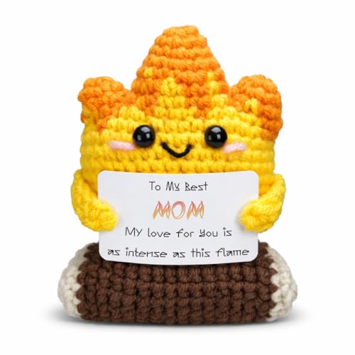 Mom Flame Crochet Keepsake Gift - Handmade Mother’s Day Birthday Decoration