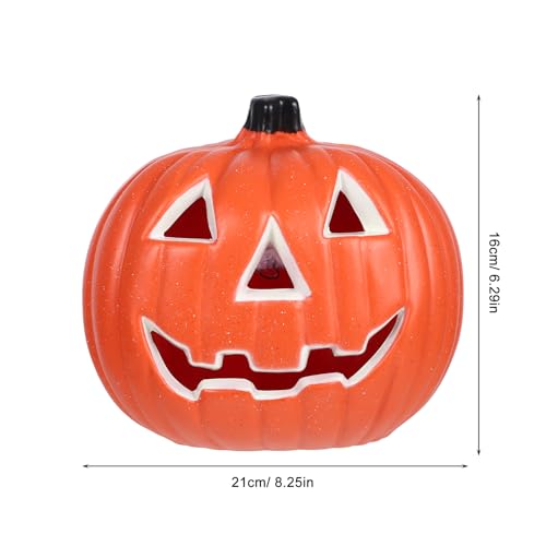 Halloween Pumpkin Lantern Light - Pack of 2, Battery Operated Outdoor Decor 14x19cm