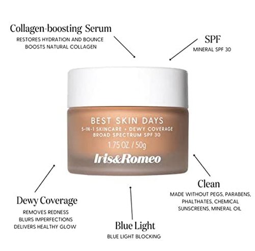 IRIS&ROMEO Best Skin Days SPF 30 - Lightweight Moisturizer | Shade 9 for Radiant Skin