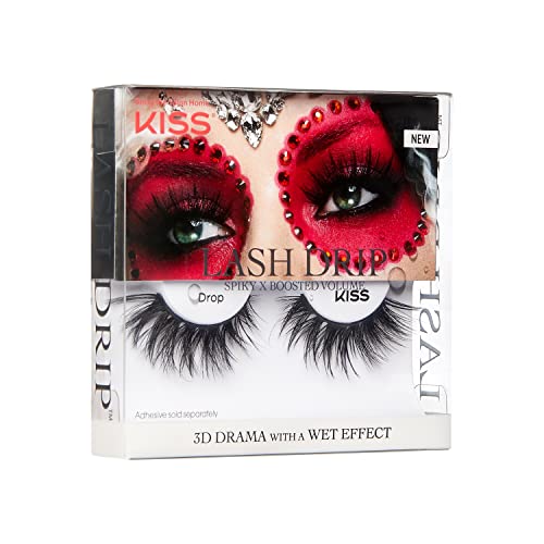 False Eyelashes with Wet Look & Boosted Volume - Drop of 1 Pair by KISS