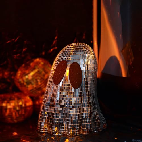 Halloween Disco Ghost Decor Set - Glitter Tabletop Props for Indoor Holiday Party