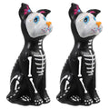 Day of The Dead Dog Figurine Set - Hand-Painted Sugar Skull Skeleton Resin Statues