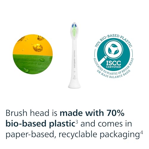 Philips Sonicare W DiamondClean - Genuine Replacement Electric Toothbrush Heads, White, 2 Pack, HX6062/77
