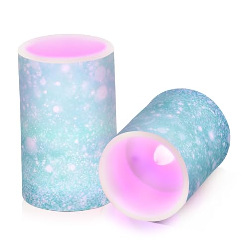 Color Changing Flameless Candles with Remote - Flickering LED Battery Operated Decor