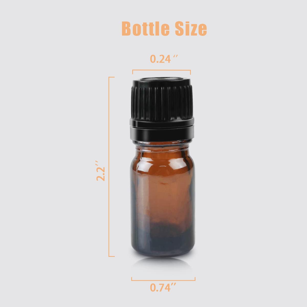 Wresty 20 Pack 5ml Amber Glass Essential Oil Bottles with Dropper, Perfect for Essential Oils, Perfume, Aromatherapy