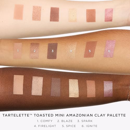 Tartelette Toasted Mini Eyeshadow Palette with Warm Neutrals & Longwear Amazonian Clay